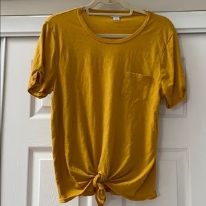 J by jcrew mustard tie t shirt